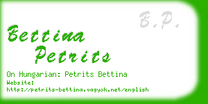 bettina petrits business card